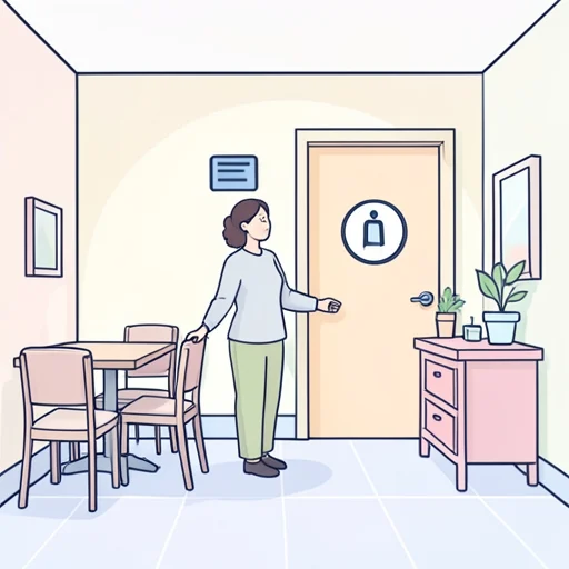 彼女はトイレに行くと言って席を外した - Bildwörterbuch