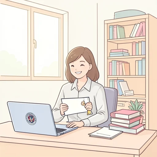 彼女は通信教育で大学の学位を取得した - Bildwörterbuch