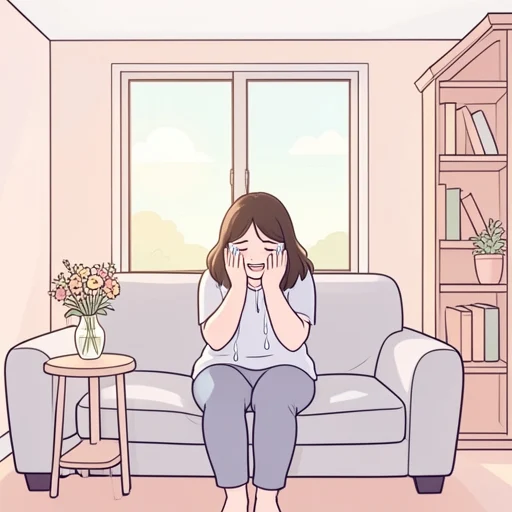 彼女は嬉しさのあまり涙を流した - Bildwörterbuch