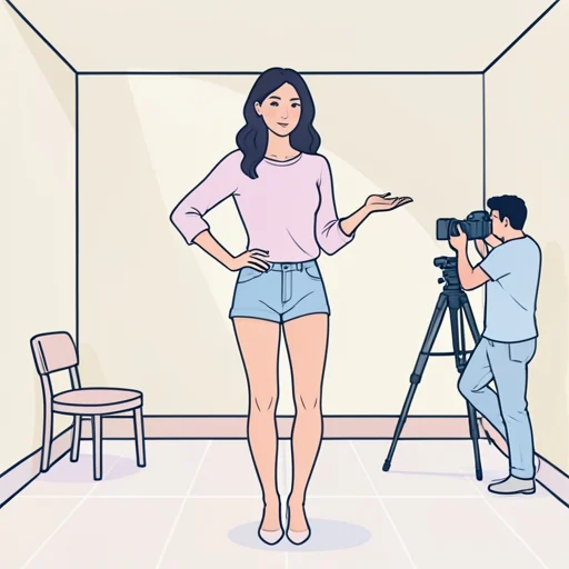 彼女は美しい脚でモデルとしても活躍してる - Bildwörterbuch