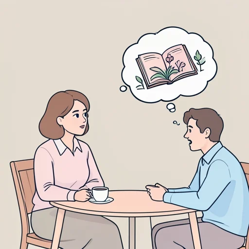 彼女は話題を変えたがった - Bildwörterbuch