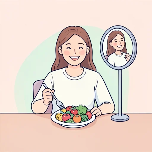 彼女は野菜をもっと食べて健康になりたいと思ってる - Bildwörterbuch