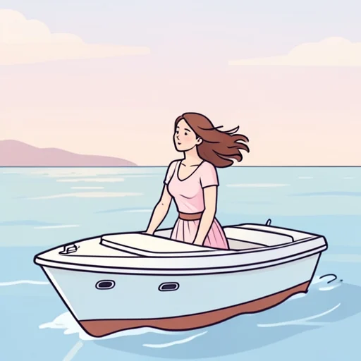 彼女はヨットで海に出て風を感じるのが至福の時間だ - Bildwörterbuch