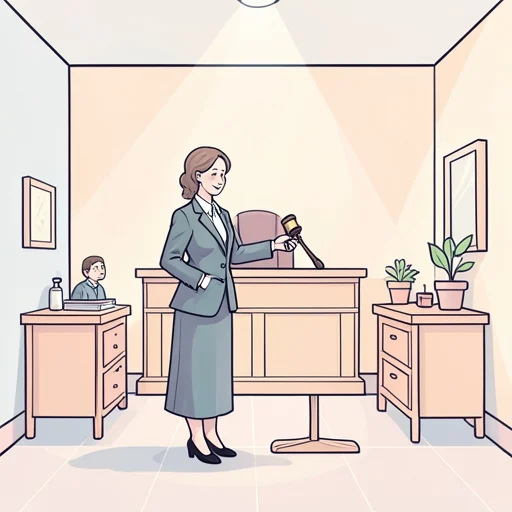 彼女は有能な弁護士として知られている - Bildwörterbuch