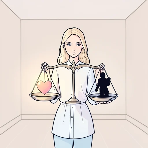 彼女は善と悪の区別をしっかりつけられる人間だ - Bildwörterbuch
