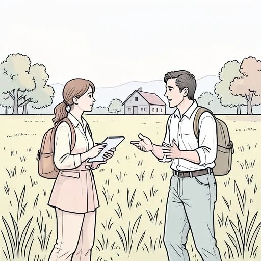 彼女は全国を旅して各地で出会った人にインタビューしてる - Bildwörterbuch