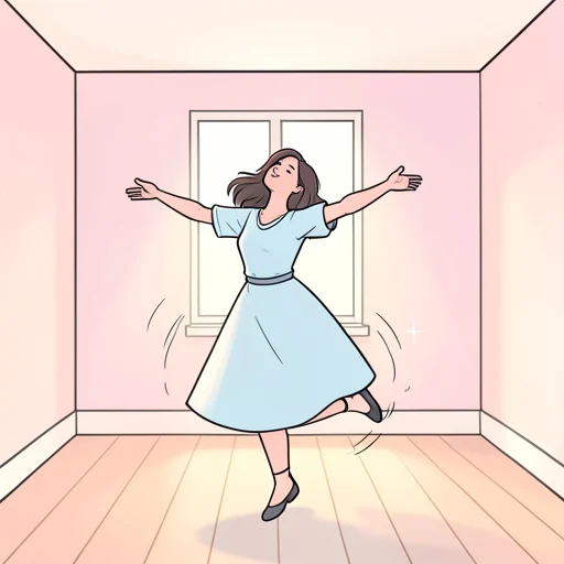 彼女は全身全霊を込めて踊った - Bildwörterbuch