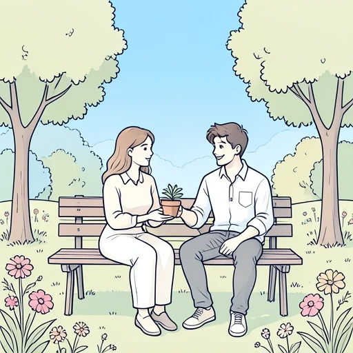 彼女、友情は永遠だと彼は信じてる - Bildwörterbuch