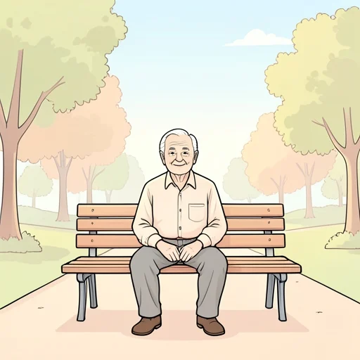 彼、あの老人は優しい顔をしてた - Bildwörterbuch