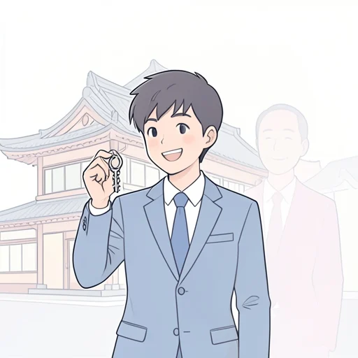 彼、父の事業を継ぐことに決めた - Bildwörterbuch