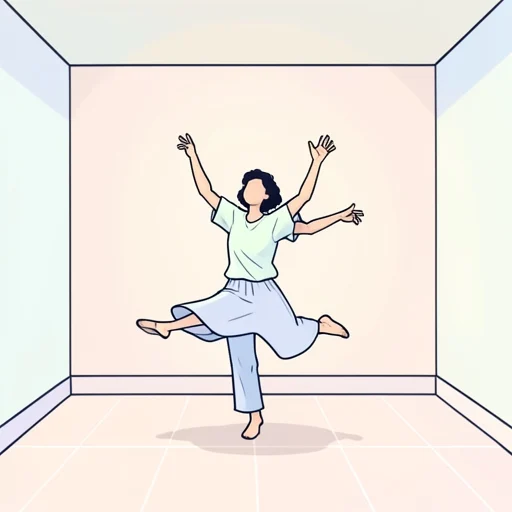 彼は独特な振り付けで踊った - Bildwörterbuch