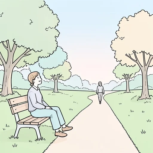 彼が来るのを待っています。 - Bildwörterbuch
