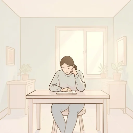 彼が静かなことから何か考えていると分かった - Illustrated Dictionary