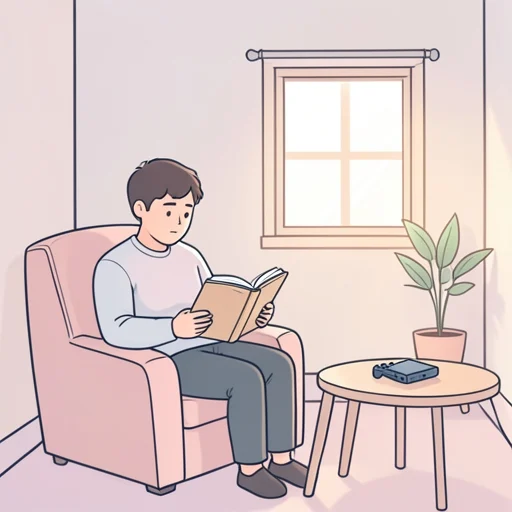 彼、ゲームするより本読むほうが好き - Bildwörterbuch