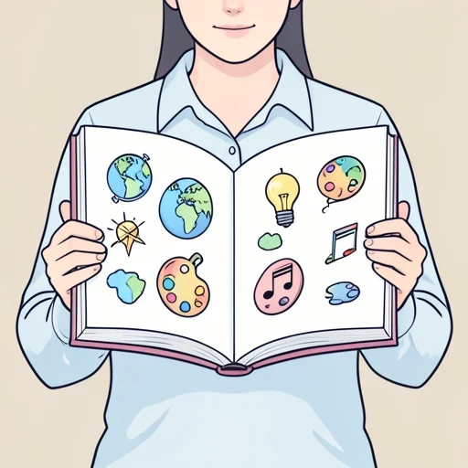 彼、幅広い知識を持ってる - Bildwörterbuch