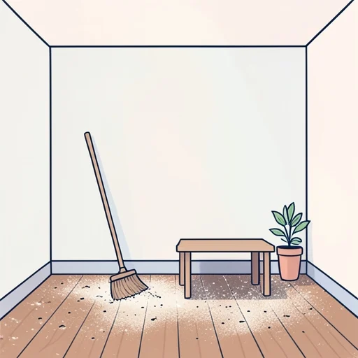 彼、埃が床に積もってる - Bildwörterbuch