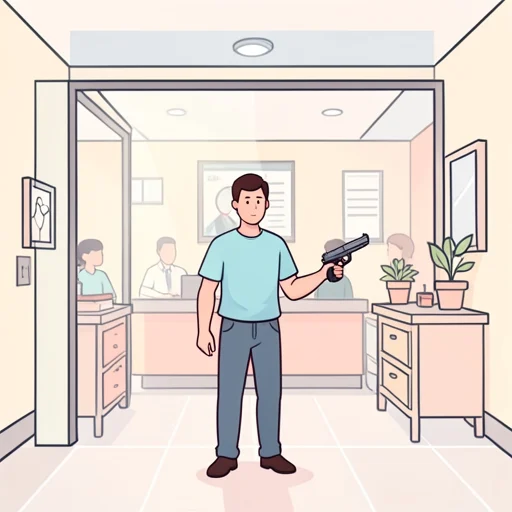 彼、銃を持って銀行に入った - Bildwörterbuch