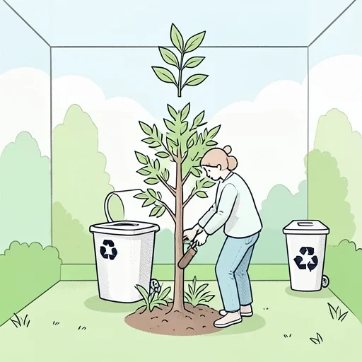 彼、環境問題への関心が高まってる - Bildwörterbuch