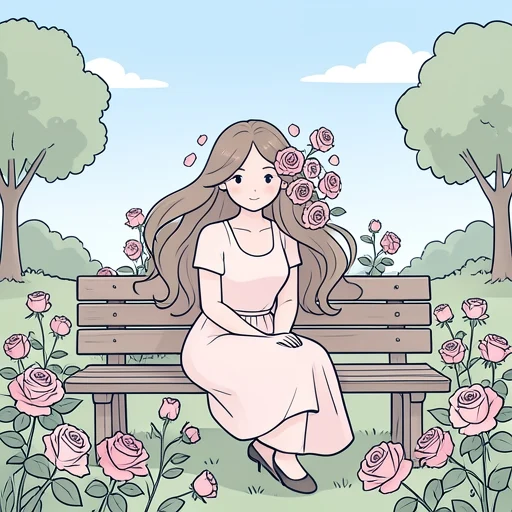 彼女の髪はバラの香りがした - Bildwörterbuch