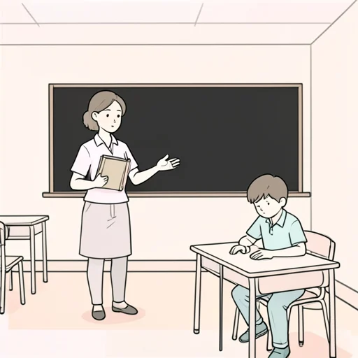 彼女は重要な質問に対して黙った - Bildwörterbuch