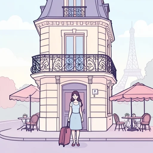 彼女はパリに滞在してる - Bildwörterbuch
