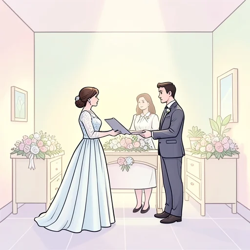 彼女は親戚の結婚式に出た - Bildwörterbuch