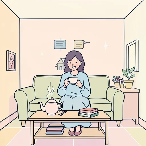 彼女は週に一度の贅沢を楽しみにしてる - Bildwörterbuch