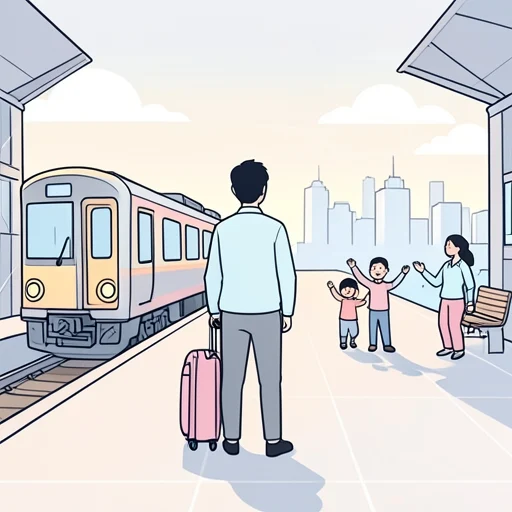 彼女は単身赴任で家族と離れて暮らしてる - Bildwörterbuch