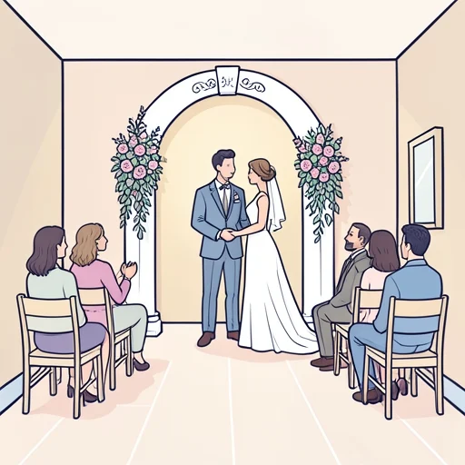 彼、結婚式に友達を招いた - Bildwörterbuch