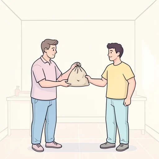 彼、このバッグは本物だと主張した - Bildwörterbuch