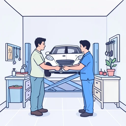 彼、車の修理を工場に任せた - Bildwörterbuch