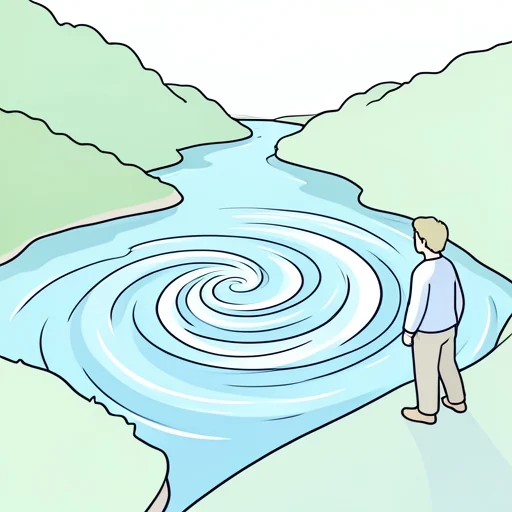 彼、水が渦を巻いて流れてる - Bildwörterbuch
