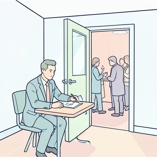 彼、名前を書き付けてから会議に入った - Bildwörterbuch