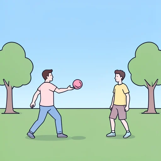 彼にボールを投げた - Bildwörterbuch