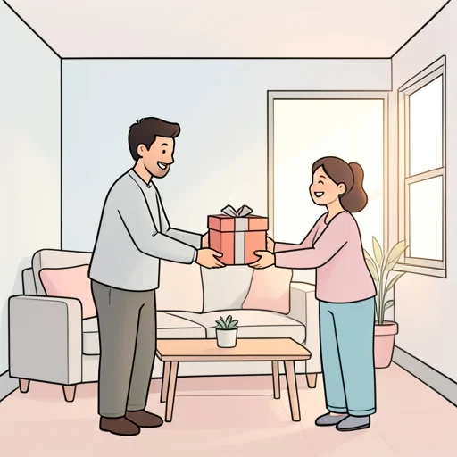 彼に贈り物をした - Bildwörterbuch