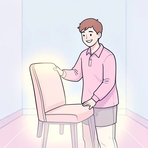 彼に席を譲ったら、すごく感謝された - Bildwörterbuch