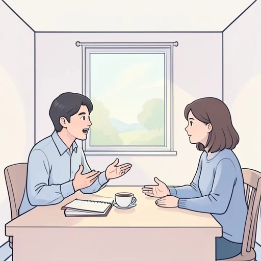 彼に相談した - Bildwörterbuch