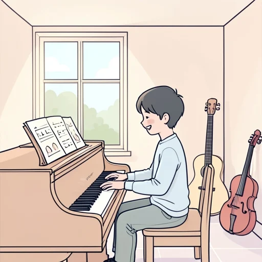 彼には音楽の才能がある - Bildwörterbuch