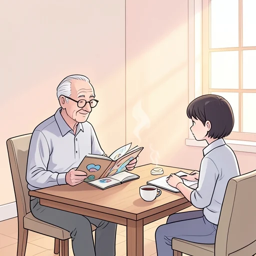 彼の知恵にはいつも助けられる - Bildwörterbuch