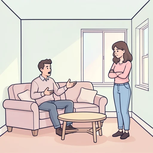 彼の話は彼女を不快にした - Bildwörterbuch