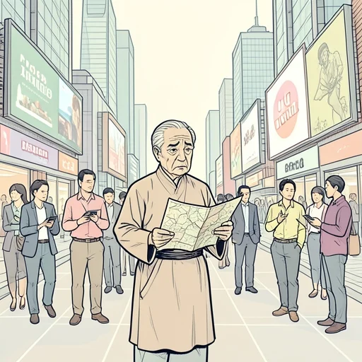 彼の価値観は時代からずれてる - Bildwörterbuch