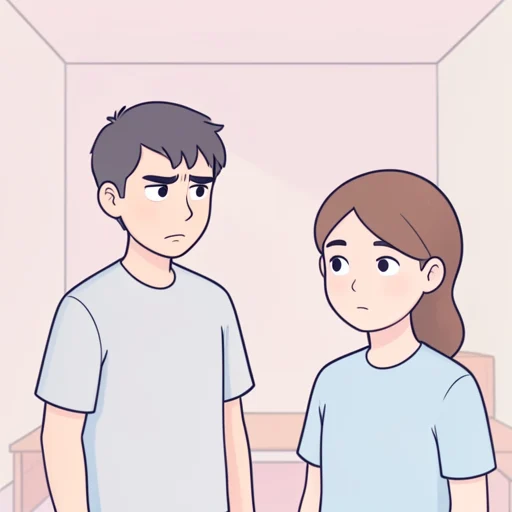 彼の顔に不信感を抱いた - Bildwörterbuch