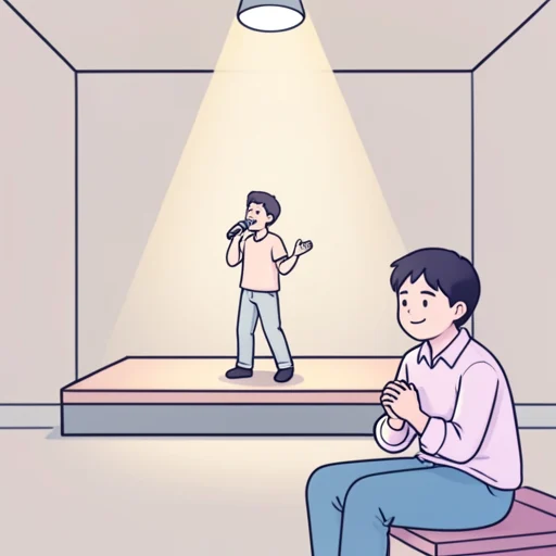 彼の活躍を期待してる - Bildwörterbuch