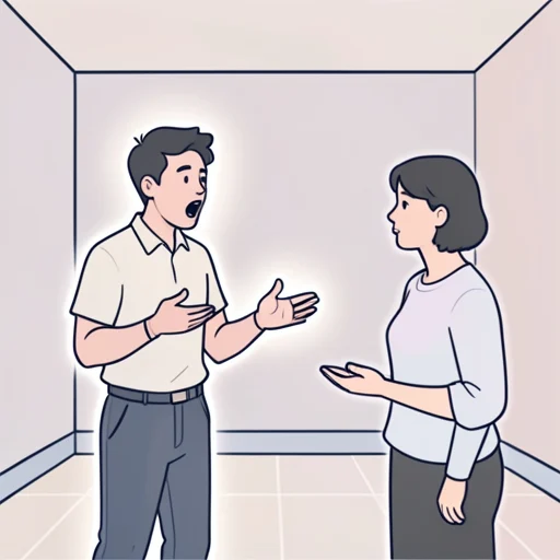 彼の声は説得力を強めた - Bildwörterbuch