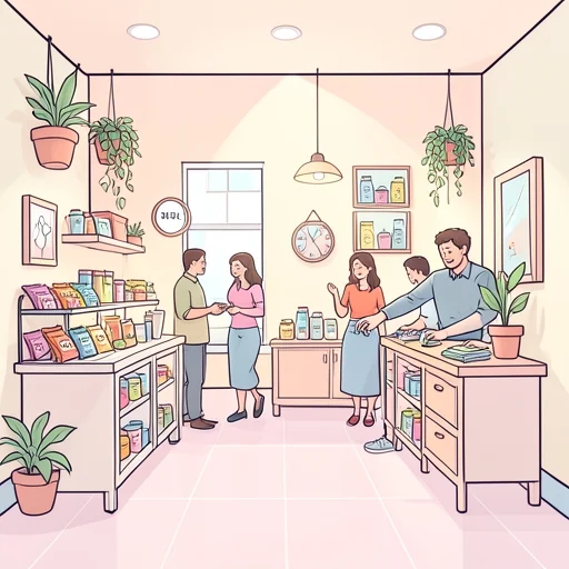彼の店には活気がある - Bildwörterbuch