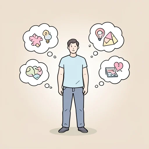 彼の世界観は独特だと周囲は思ってる - Bildwörterbuch