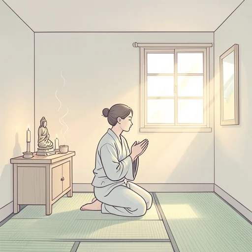 彼の信仰は深い - Bildwörterbuch