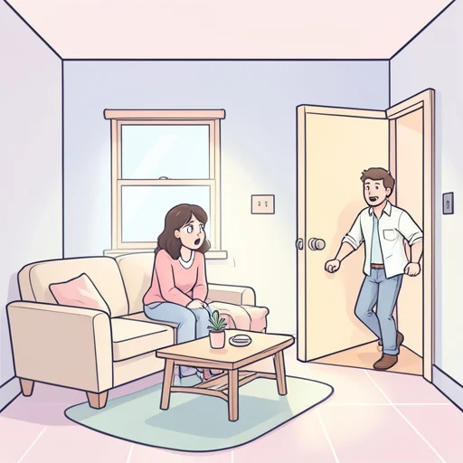 彼の突然の登場に彼女は驚きを隠せなかった - Bildwörterbuch
