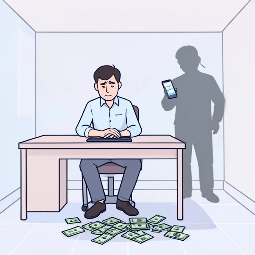 彼、詐欺師の言葉に引っかかって金を撒いちゃった - Bildwörterbuch