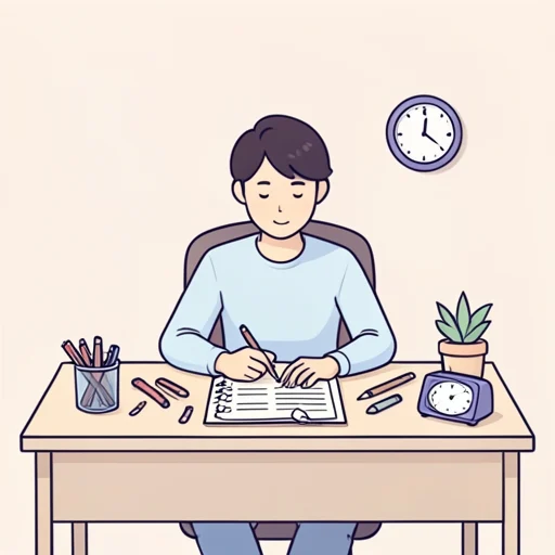 彼、作業の効率を上げる工夫をした - Bildwörterbuch
